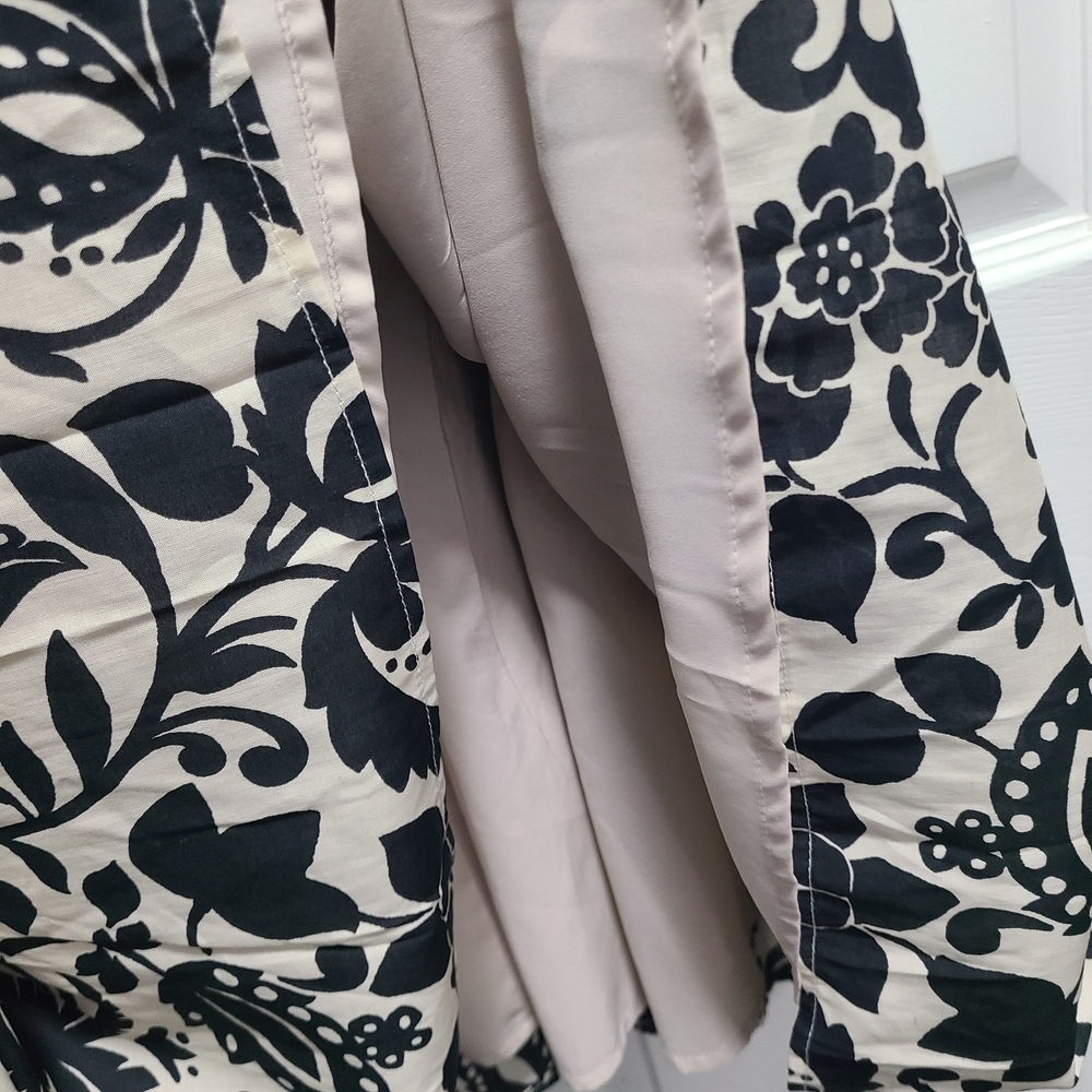 Ann Taylor Monochrome Floral Sleeveless Midi Dress 8P - Picture 9 of 16